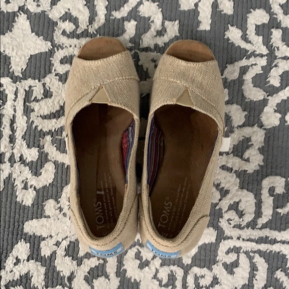 COPY - Tom’s Tan Cork Wedges sold only at Neiman Marcus. Size 5. - Picture 6 of 7